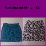 C&A ELASTIČNA STRETCH NOVA SUKNJA ŠOS PASICA MINICA 40 L ZEBRA