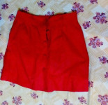 Ženska crvena suknja brenda Amisu na kopčanje, oblika zvona, novo