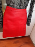 CRVENA SUKNJA OD EKO KOŽE
