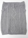 Siva pletena mini suknja
