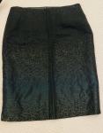 Suknja vel 40-42 crno/zelena/kobalt kao svila NOVA do koljena