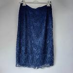 Tamno plava svečana suknja čipka 42 44
