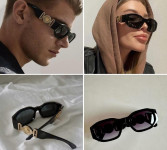 VERSACE

Black Biggie Geo Rectangular Sunglasses