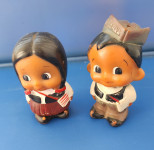 JUGOPLASTIKA DVIJE GUMENE FIGURE BEOBANKE 1960.G.