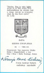 Kardinal FRANJO KUHARIĆ originalni potpis na Svetoj sličici iz 1983/84