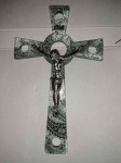 Križ od srebra i murano stakla