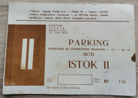 PARKING KARTA IZ 1978. GODINE-ZAGREBAČKI VELESAJAM
