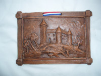 pečena glina-motiv Starog grada Dubovca