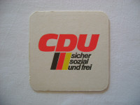 Pivski podmetač - CDU; sicher, sozial und frei - 1 €