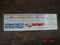 ulaznica za nogometnu utakmicu UEFA CUP NK Osijek FC Dinaburg