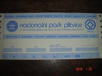 ulaznica za Plitvička jezera 2000 godine