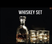 (Novo) Whiskey Everest set kristalni decanter + chill charge čaše