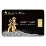 1g Fine Gold Purity 999,9 Secain Card Novo!
