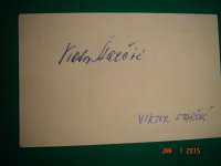 autogram čuvenog glumca Viktor Starčić iz 60 -tih