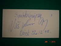 autogram operne zvijezde 90 -tih Krunoslav CIGOJ iz 1995