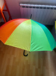 Iznimno prostran kišobran NOV, dugine boje, rainbow, moda,…duga