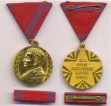 Medalja "40. godina Jugoslovenske narodne armije" sa zamjenicom, novo