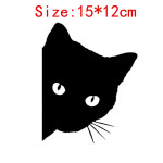 Naljepnica crni mačak mačka za auto, 2 vrste