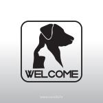 Naljepnica, znak, oznaka - dog&cat welcome