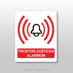 Naljepnica, znak, oznaka - Prostor zaštićen alarmom