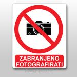 Naljepnica, znak, oznaka - Zabranjeno fotografirati