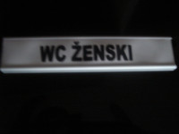 natpis WC - ŽENSKI na alu profilu,vidi sliku!