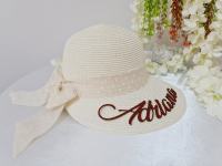 Personalizirani šešir za plažu sa velikom mašnom, 3 boje