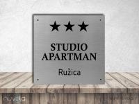 Tabla za studio apartman (srebrna brušena)