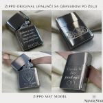 Zippo original upaljač •NOVO •GRAVIRANJE - Silver Star