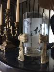 HOME DECOR unikat željezna vintage vaza  svijećnjak ručni rad