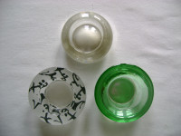 Tri staklena stalka za lučice - držač lučice - svijećnjak za lučice