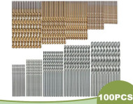 Svrdlo HSS Set 100 komada 1mm 1.5mm 2mm 2.5mm 3mm Titanium