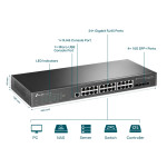 Smart switch Tp-Link TL-SG3428X L2+ 24xGbit 4x10Gbit kao nov