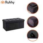 Ruhhy Baršunasti Tabure 76x38x38cm - Sivi