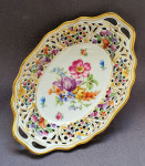 KOSARICA I TANJURIĆ DRESDEN VRHUNSKI NJEMACKI PORCULAN