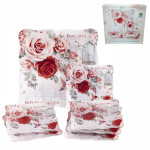 SET ZA KOLAČE - STAKLENI DEKORATIVNI 7 DIJELNI