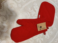 Crvene pamučne kuhinjske rukavice za toplinu