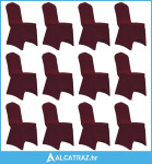 Navlake za stolice rastezljive boja burgundca 12 kom - NOVO