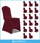 Navlake za stolice rastezljive bordo 18 kom - NOVO