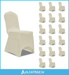 Navlake za stolice rastezljive krem 18 kom - NOVO