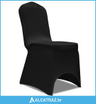 Rastezljiva presvlaka za stolicu, crna, 50 kom - NOVO