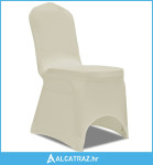 Rastezljiva presvlaka za stolicu, krem bijela, 50 kom - NOVO