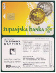 085 HRVATSKA CROATIA TEL.KARTICA ŽUPANJSKA BANKA 1995 ČIP 3T - CRNI