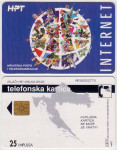 123 HRVATSKA CROATIA TEL.KARTICA INTERNET 1997 ČIP 3T CRVENI