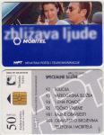 144 HRVATSKA CROATIA TEL.KARTICA ZBLIŽAVA LJUDE MOBITEL 1997 ČIP 2T
