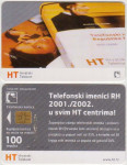 350 HRVATSKA CROATIA TEL.KARTICA TELEFONSKI IMENICI RH 2001./2002