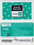 ITALIJA ITALY 01 SERVIZI OMNITEL BON ZA MOBITEL 10 000 L 99.11