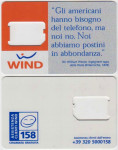 ITALIJA ITALY 15 SIM KARTICA WIND 158 SJAJ