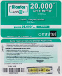 ITALIJA ITALY 95 OMNITEL BON ZA MOBITEL 20 000 L 31 Dic 2006