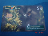 tel.kartica sa temom faune Španjolska kolibrić